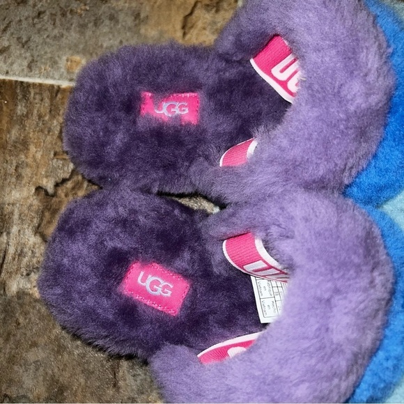 NEW UGG Fluff Yeah Slipper Sandals - Purple and Blue Fluff Yeah Size 7 - Picture 6 of 12